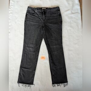 Madewell Mid Rise Stovepipe Straight Jeans In Black